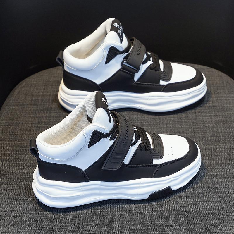 Internet Celebrity Little White Shoes New Autumn Versatile Casual High-top Shoes Spring and Autumn Thick-soled Korean Version of Sports Women's Shoes