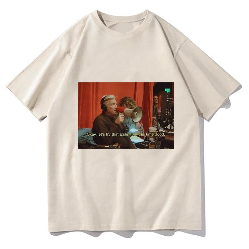 David Lynch Lustige T-Shirts Kurzarm Unisex T-Shirt Weich 100% Baumwolle T-Shirt Regular Grafik Unisex Unisex T-Shirt Streetwear Oberteile