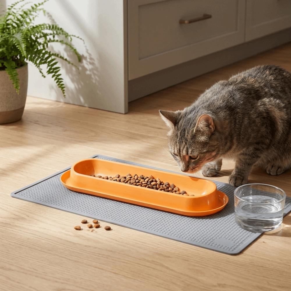 Tilted Neck Protection Pet Feeding Bowl Extra Long Cat Dog Feeder Cat Water Feeder  Pet Household