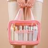 Dry-Wet Separation Double Transparent Pu Makeup Bag Portable Washing Bag Cosmetic Storage Bag Travel Fitness Swimming Essentials