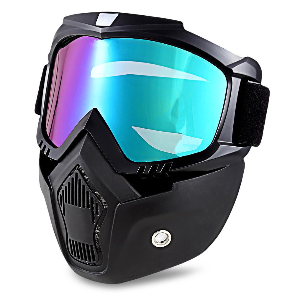 PC Motorcycle Helmet with Visor, Riding Off-road Equipment, Outdoor Harley Goggles and mask/Face Shield Goggles