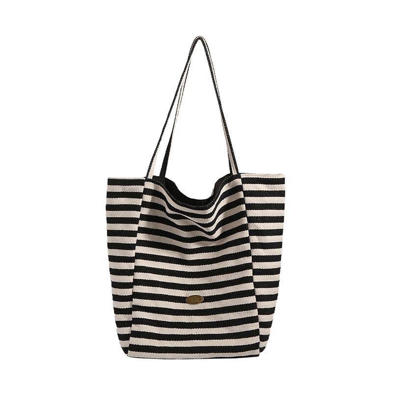 

Casual Canvas Bag Women s New Large-capacity Shoulder Tote Bag чёрный