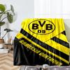Borussia Dortmund Thema Bedruckte Decke - Perfekt für Sofa, Bett, Reisen & Outdoor-Nutzung | Maschinenwaschbar, Gemütlich & Langlebig.