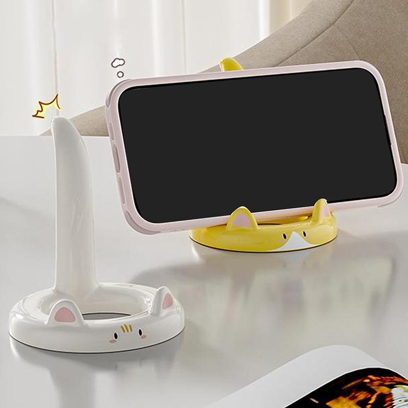 Cartoon Cat Shape Mobile Phone Stand Phone Rack Portable Cute Colorful Lazy Phone Desktop Holder For Cell Phone