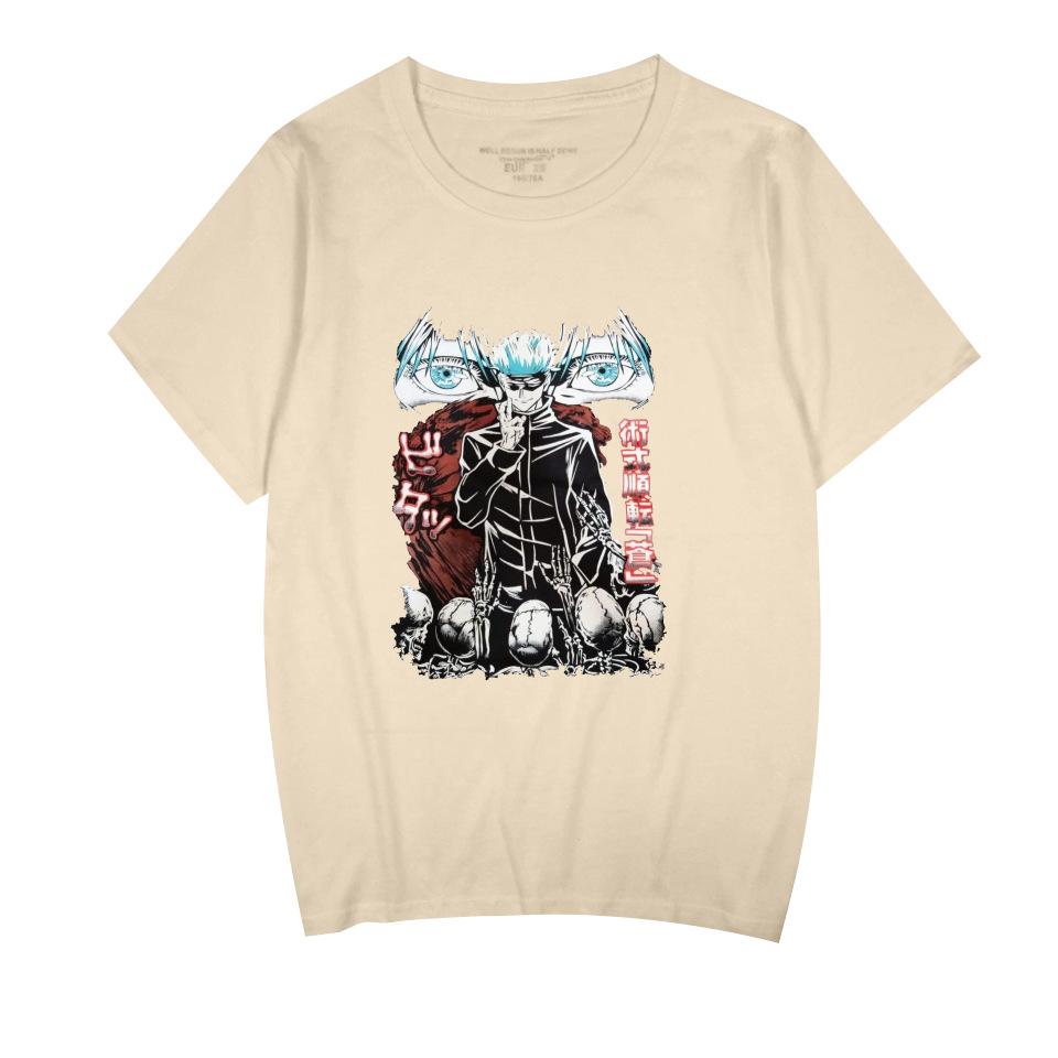 Jujutsu Kaisen Anime Print T Shirt for Men Fashion Clothing Short Sleeve O-neck Tops Oversized T-shirts