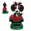 Swinging Solar Doll Car Ornament Funny Dog Figurines Car Dashboard Toys Shaking Head Doll Car Interior Decorations