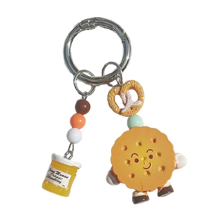

Hanging Ornament Bread Shape Keychain Pendant Cartoon Bag Charm Soft Bag Pendant Bread Key Adornment for Any Occasion