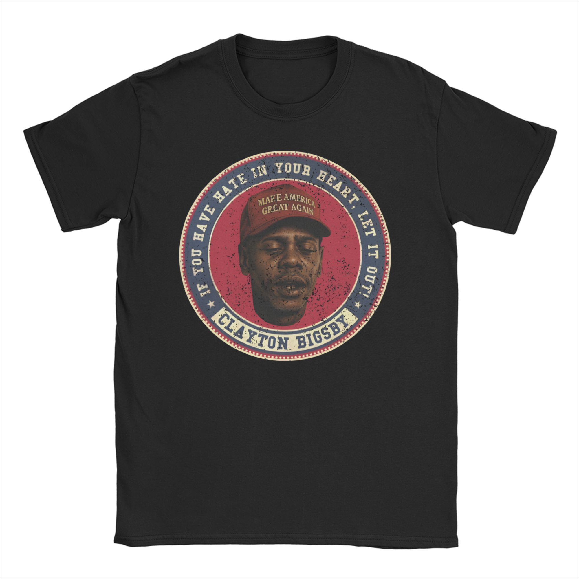 Vintage Black Clayton Bigsby TShirt Unisex Women Fashion Pure Cotton Tees Crewneck Short Sleeve T Shirt Printing Tops S