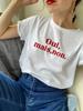 Oui Mais Non Red Letter Printing Female T-Shirts Personality Street Short Sleeve Tee Clothing Casual Breathable Women Tops
