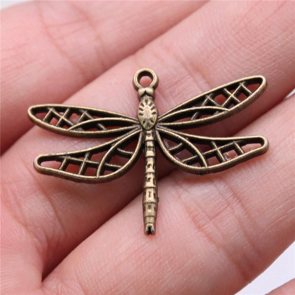 

Подвеска-подвеска «Стрекоза» для женщин, массивные украшения в стиле бохо, дешевые милые вещи A34-4pcs-34x25mm
