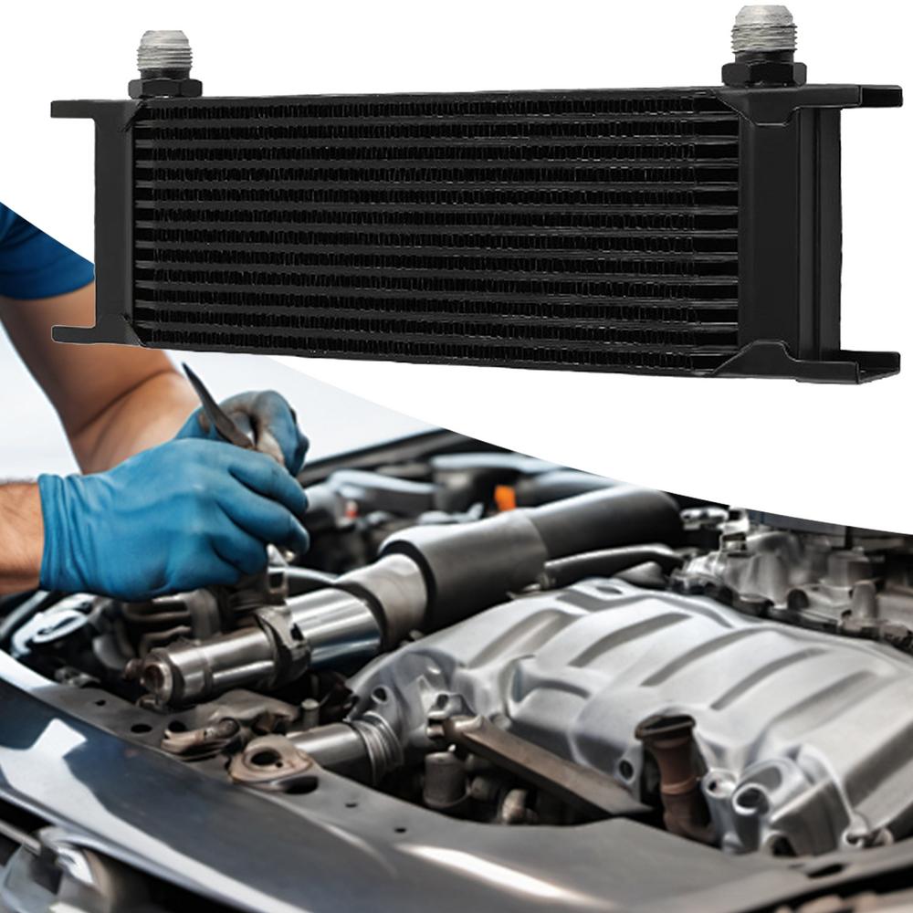 Car Engine Oil Cooler Transmission Cooler Engine Cooling 13 Rows Replacement Cooler Kit Transmission Engine Cooler Radiator Oil