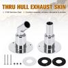 22mm Thru Hull Exhaust Fitting Stainless Steel Hull Skin Fittings Drainage Plug  Vent Heater