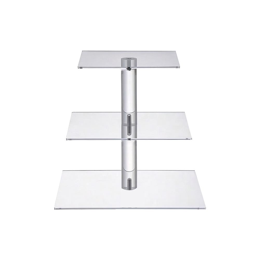 

3/4-ярусная акриловая подставка для свадебного торта, хрустальная полка для демонстрации кексов, со светодиодной подсветкой, подставка для кексов, сервировочное блюдо для украшения вечеринки