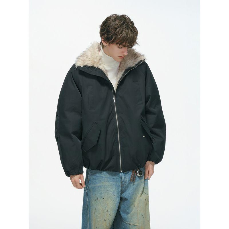 Dream Made Winter Thickened Wolf Throne Mountain Eagle Jacket Men's American Style Winter Clothing Boys' Cotton Coat Warm Cotton Jacket