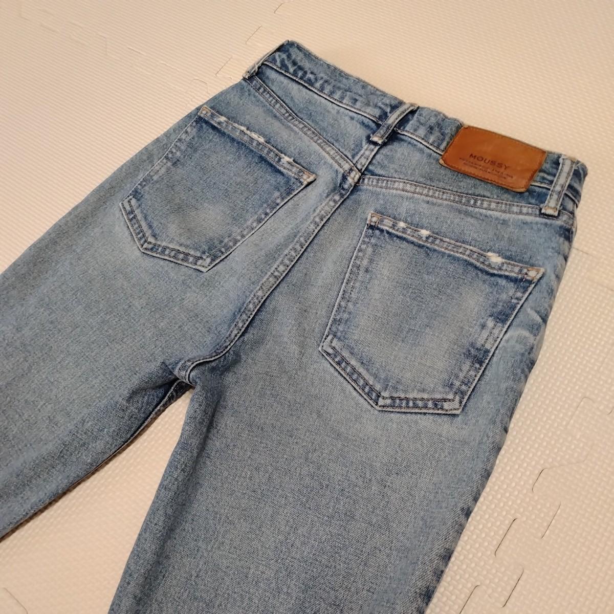 MOUSSY MVS Stretch Jeans Denim Jeans Mousy Made in Japan Blue 24