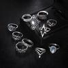 Vintage Carved Starry Sky 11-piece Combination Ring Set