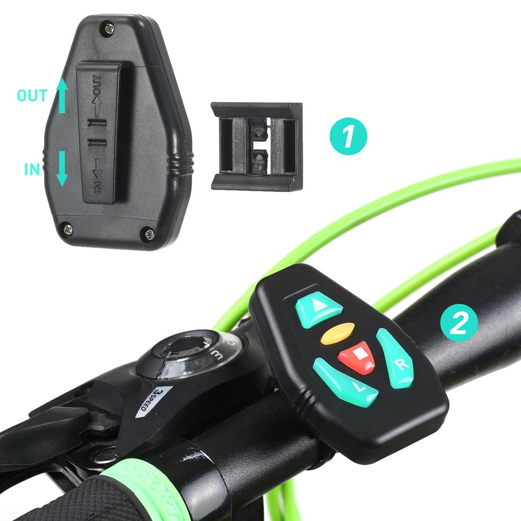 LED Turn Signal Bike Pack USB Rechargeable Reflective Backpack Attachment Clip with Remote Control LED Backpack with