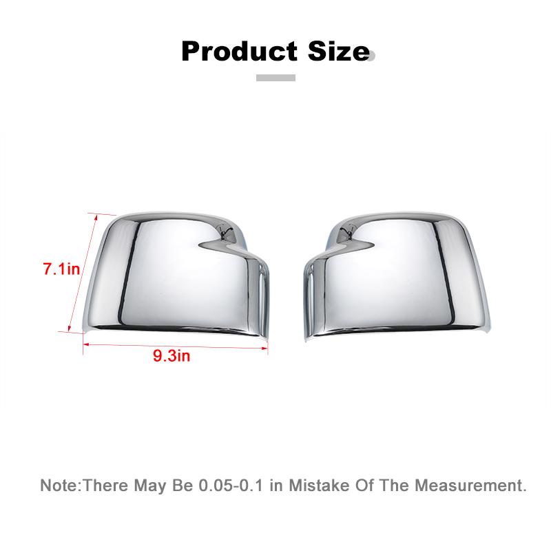 Auto-Rückspiegelschale, Dekorationsabdeckung für Suzuki Jimny 2007–2017, ABS-Außenzubehör, Chrom