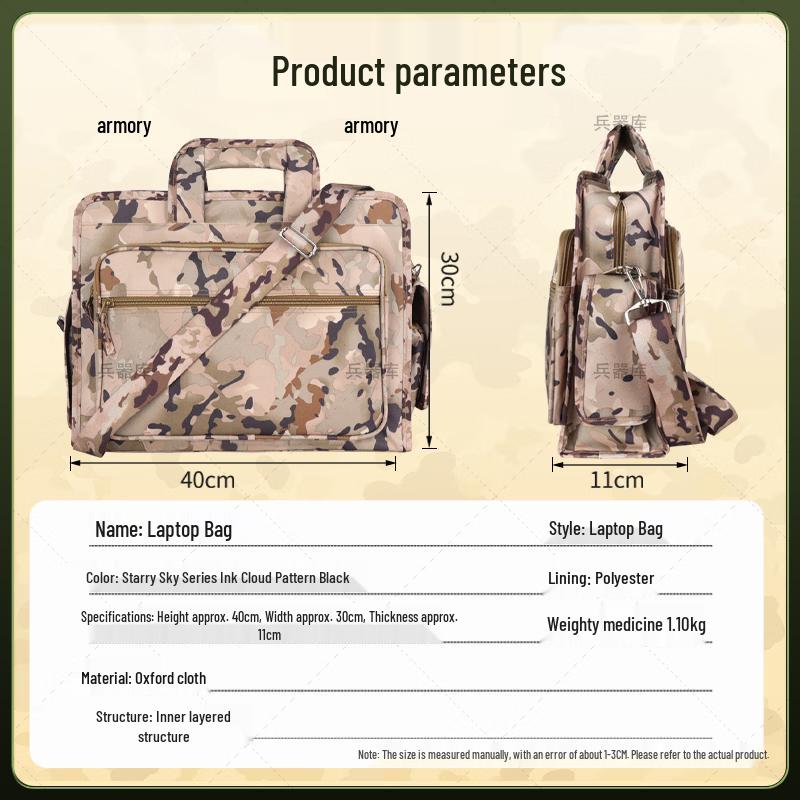 Tactical Camouflage Laptop & Document Shoulder Bag