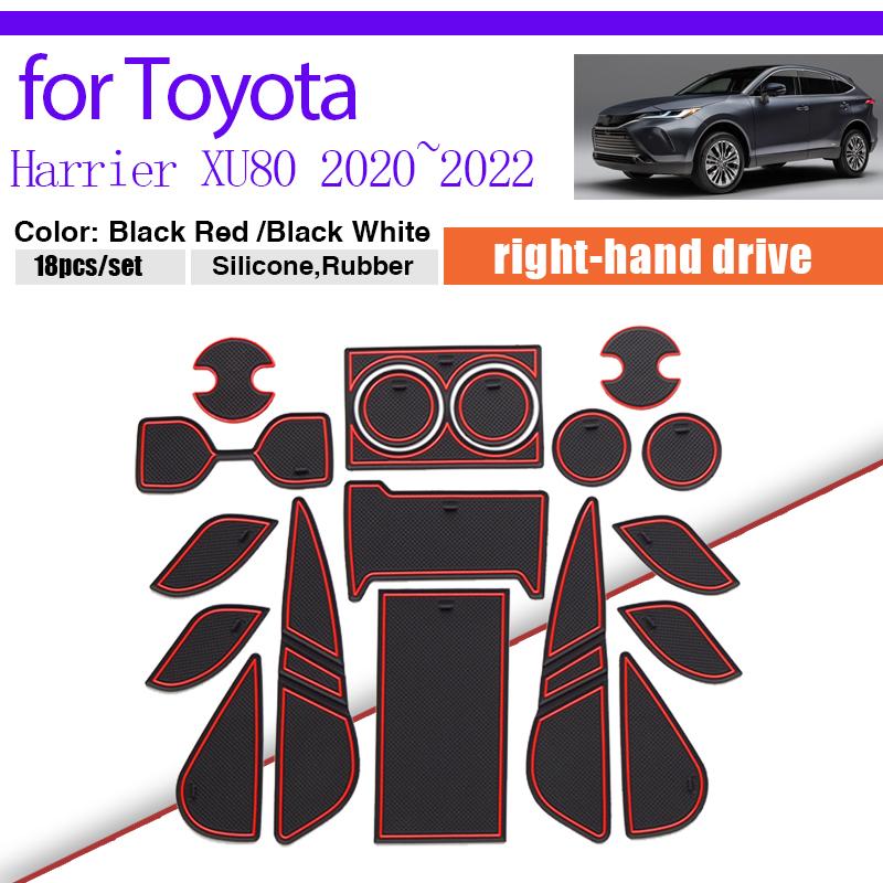 Door Groove Dust-proof Pad for Toyota Harrier XU80 Venza XLE    Rubber Mat Cup Storage Gate Slot Anti-slip Sticker