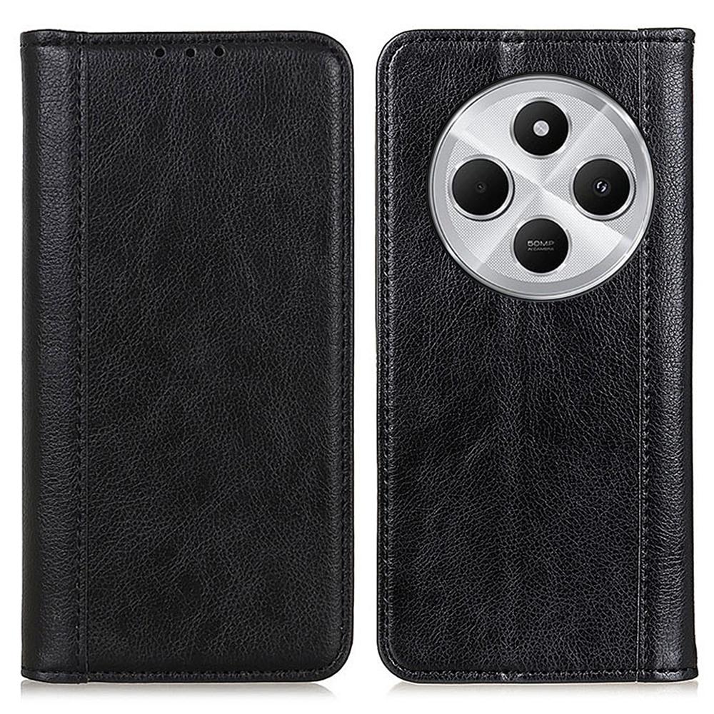 For Xiaomi Poco C75 4G/Redmi 14R 5G/14C 4G Stand Case Split Leather Litchi Texture Wallet Phone Cover