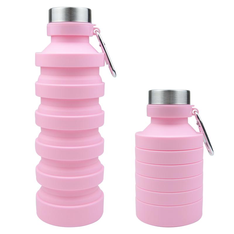 New Product Release 800ml Creative Silicone Folding Water Bottle Student Outdoor Sports Water Bottle With Large Capacity