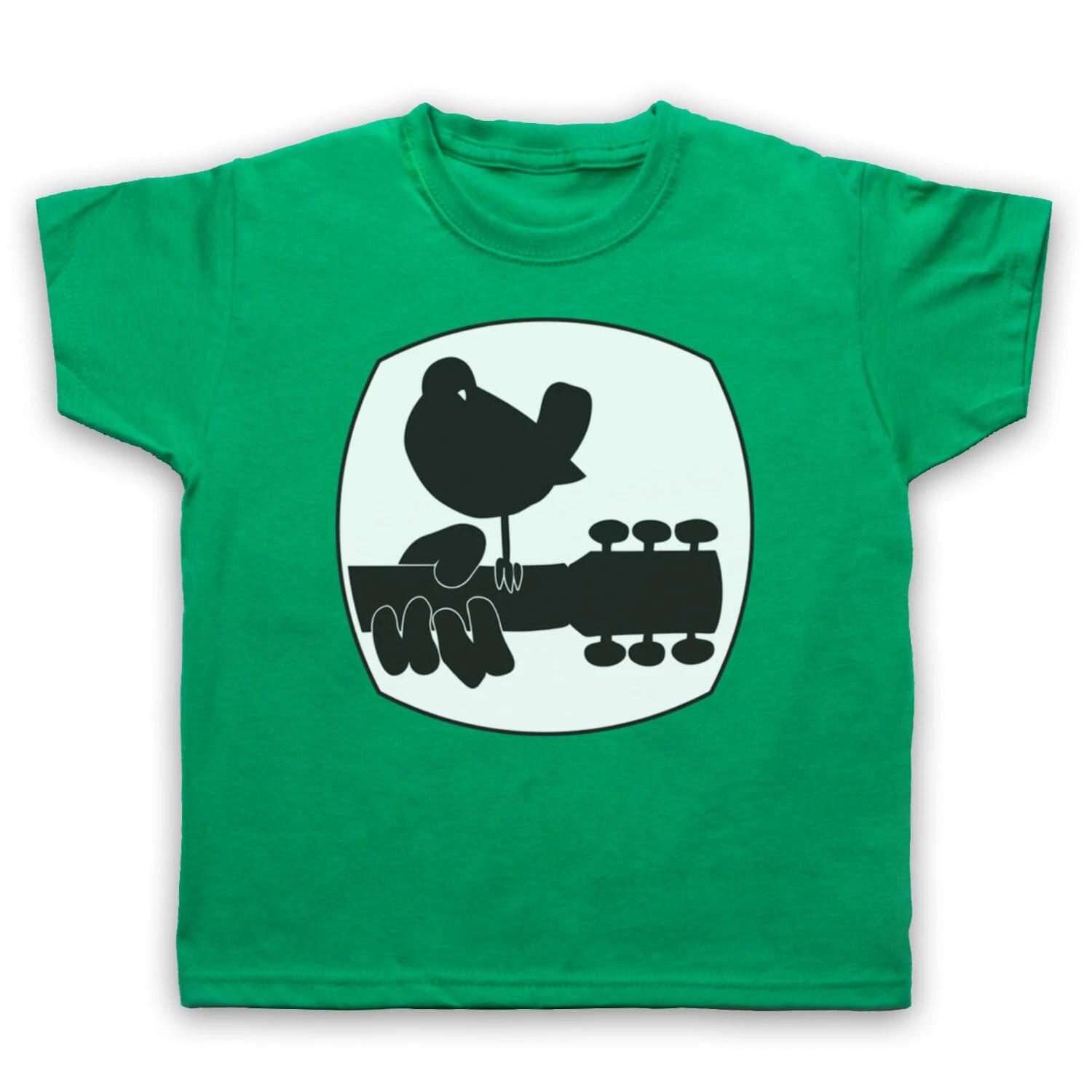 FESTIVAL ROCK WOODSTOCK B&W LOGO UNOFFICIAL CONCERT GIG KIDS CHILDS T-shirt 100
