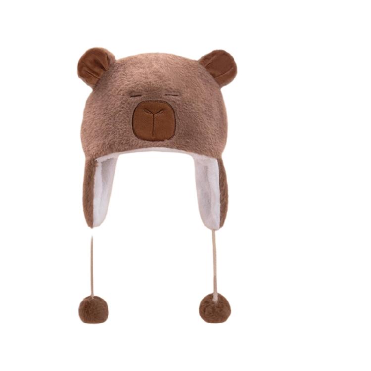 Premium Short Plush Winter Caps With Protective Ear Cover Animal Suitable For Sports Casual And Home Use