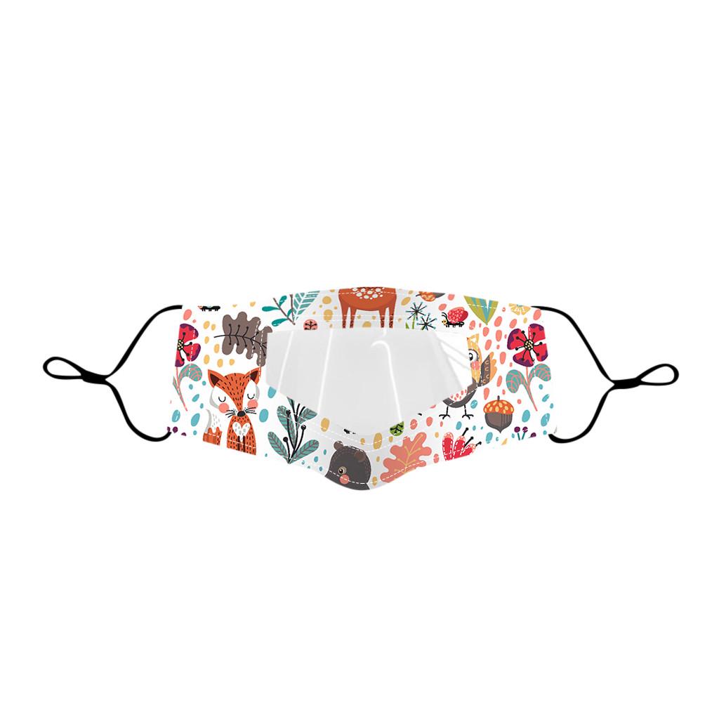 5PC Children Outdoor Mask With Clear Window Visible Expression For Deaf Mute