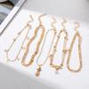 Retro Pineapple Pearl Multi-layer Anklet Set - High-end Girls' Foot Jewelry