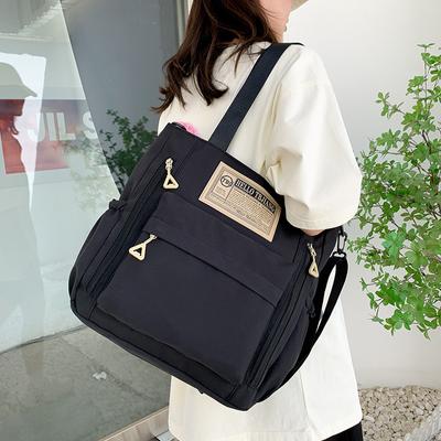 Large Capacity Student Class Shoulder Tote Bag Women's Crossbody Bag Canvas Bag