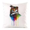 Colored Hand-Painted Animal Series Digital printing short plush pillow covers for car sofa office cushion cover home goods