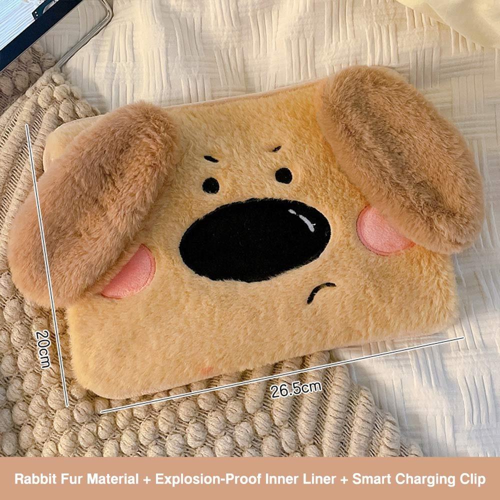 Leak Proof Hot Water Bag Soft Cartoon Animals Cover Winter Hand Warmer Bag Cute Hot Water Bottles
