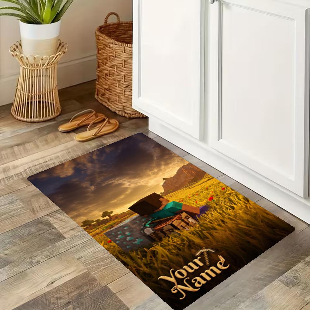 Minecraft Customize Your Name Kitchen Rug Runner Rug Laundry Mat Hallway Entryway The Best Gift Choice