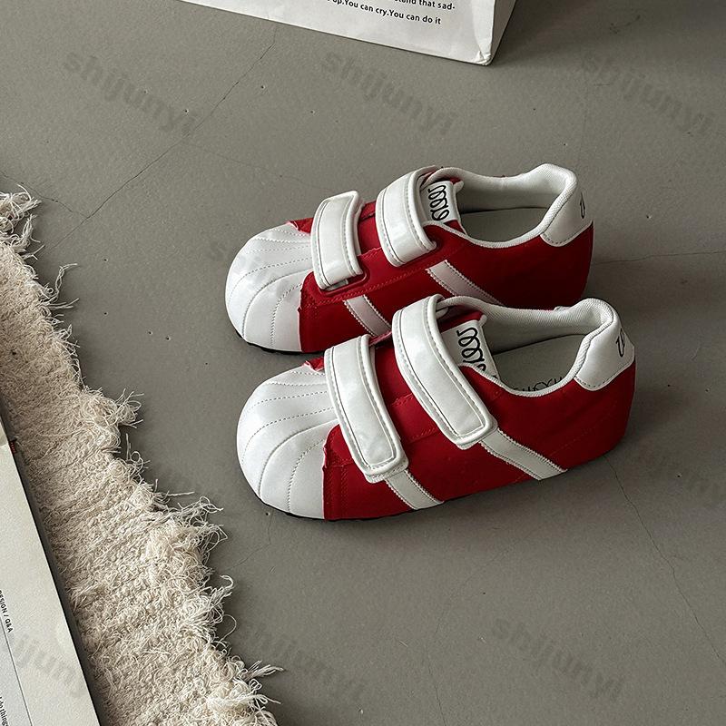 

Fashion Women s Fashion Versatile Low Top Casual Single Shoes 2025 Autumn New Interior Height Increasing Comfortable Non Retro Sneakers 35 красный
