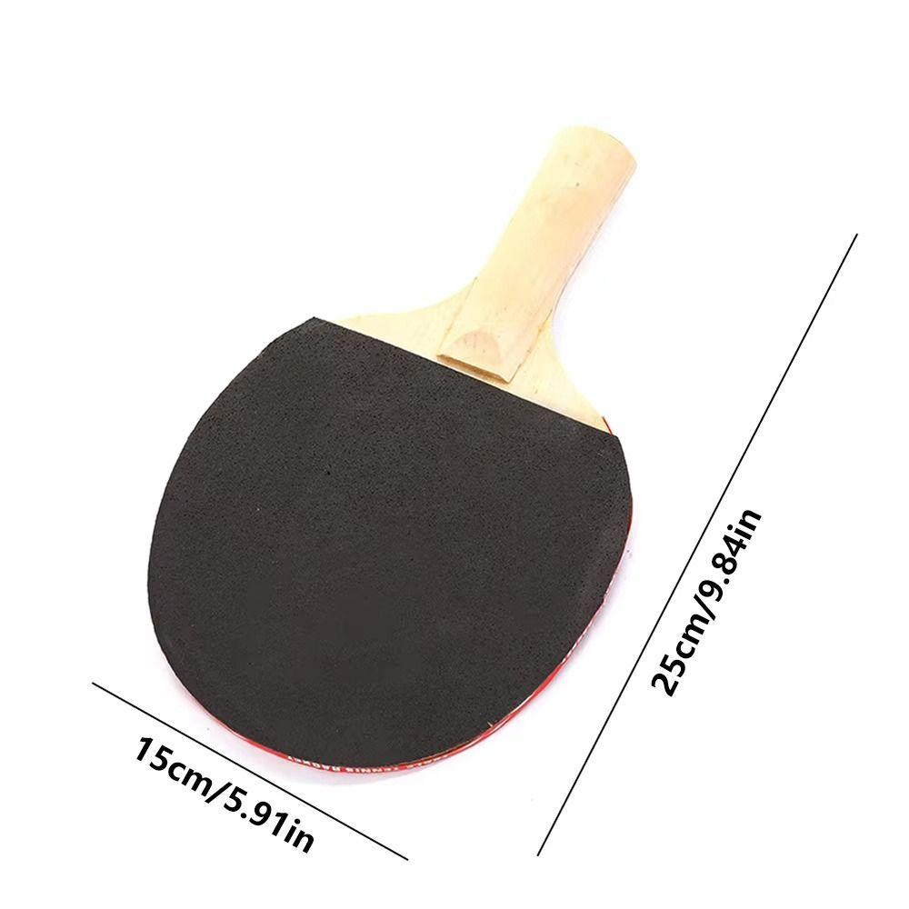 With 3 Balls Table Tennis Set Poplar Wood Comfort Handle Ping Pong Supplies Fall Prevention with Mesh Rack Ping Pong Paddle