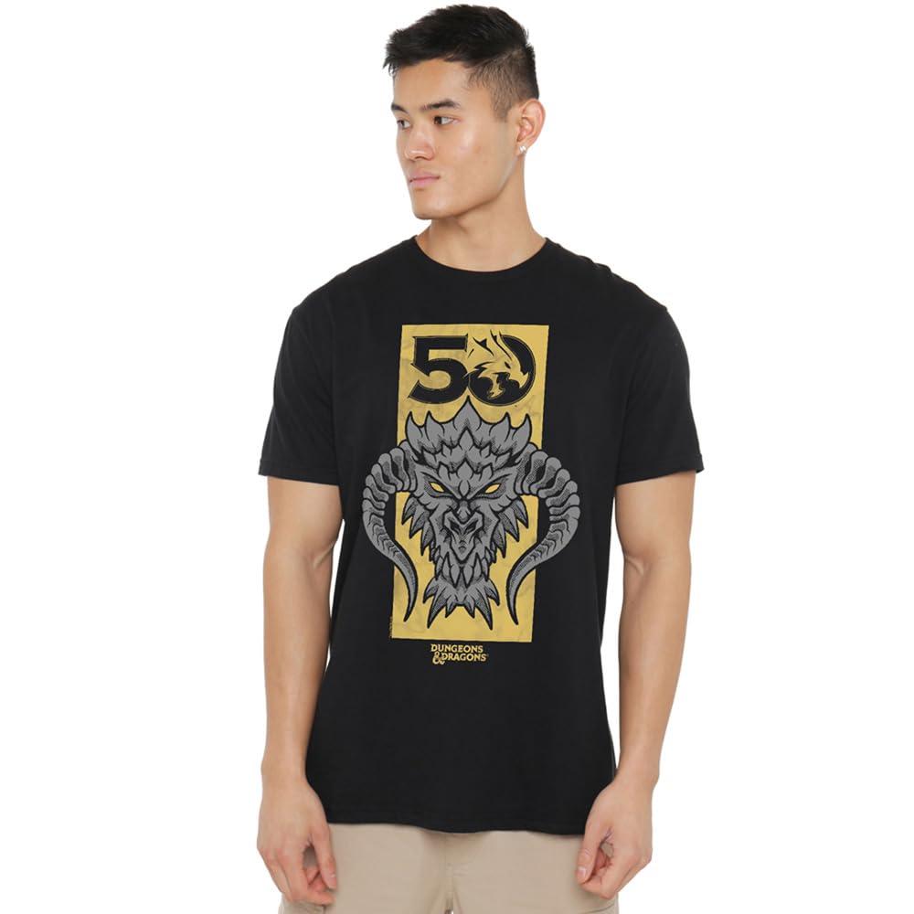 Pánské triko Dungeons & Dragons Stacked Logo 50th
