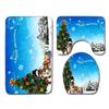 Christmas Bathroom Floor Mat Toilet Three-Piece Set