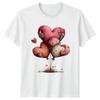 Hearts Valentines Day Mens T-Shirt Womens Tee Graphic Unisex Top