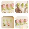 Strong Suction Cup Hooks Flower Design  No Drill Adhesive for Bathroom Kitchen Organization Towel Rack