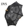 Fashionable Daily Travel Parasol Vintage Gothic Lace Umbrella, Black Bridal for Halloween Elegant Hollow Embroidery Umbrella Witch Cosplay,