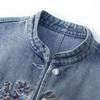 Embroidered Thin Denim Vest Jacket for Women's Summer Versatile Women's Vest Sleeveless Jacket for Spring Jeans