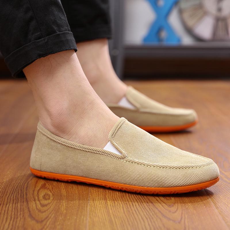 fashion Canvas Peas Shoes Men's Variety of Color  Trendy Lazy Casual Large Size 38-45 Driver Shoes Men's Vulcanized Shoes Men Sneakers