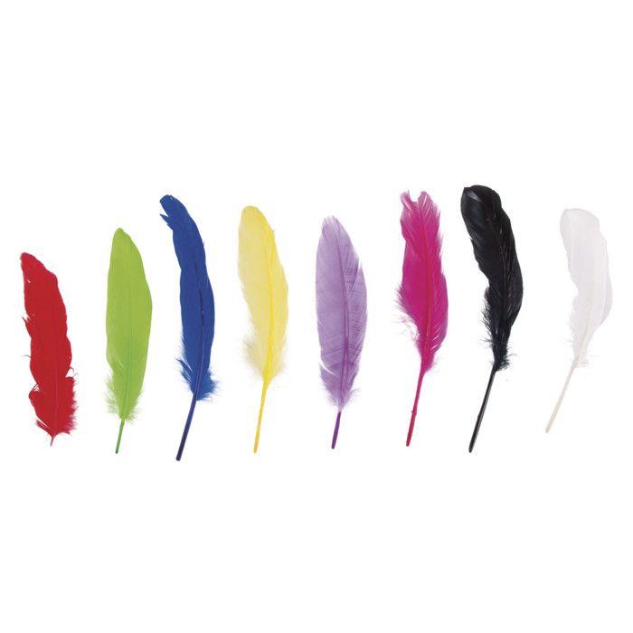 Goose Feather, Color, 16 - 20 Cm, 8 Pcs