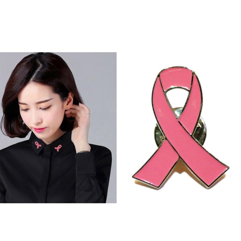 Damskie Broszki Różowa Wstążka Świadomość Walki z Rakiem Piersi