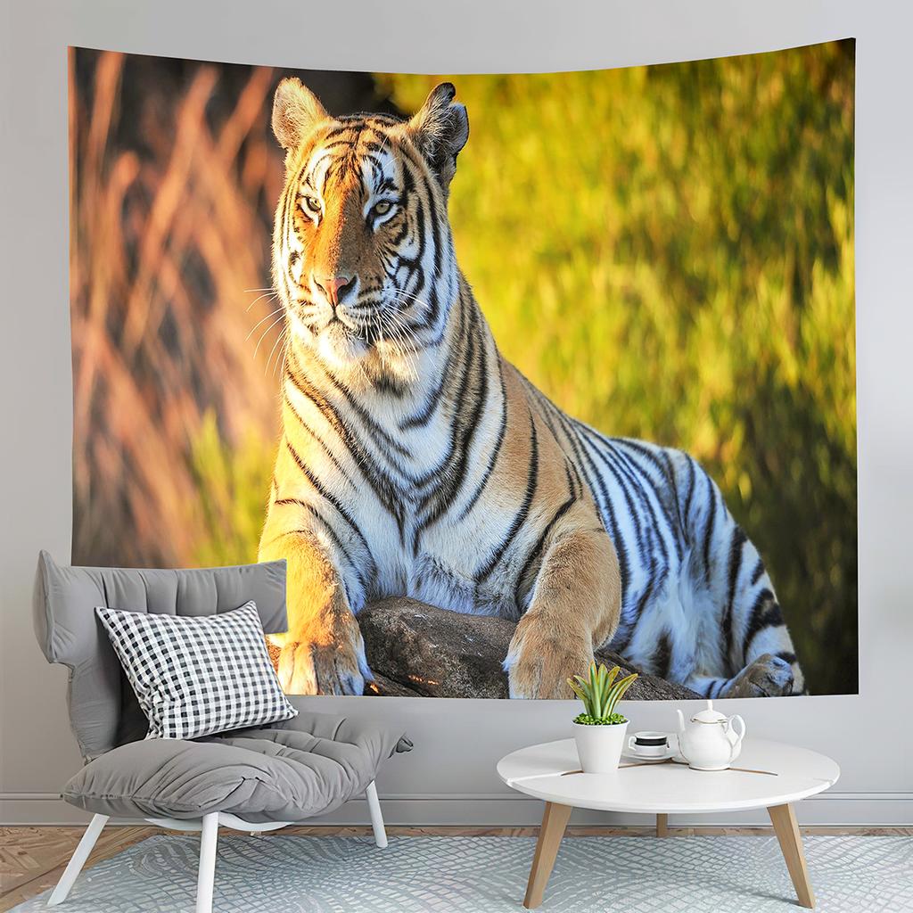 Tiger Tapestry Ferocious Predator Tapestry Wild Animals Tapestry Creativity Art Tapestries Home Living Room Bedroom Dorm Decor