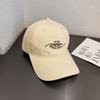 Embroidered Letter Baseball Cap Female Wide Brim Breathable Fabric Daily Use
