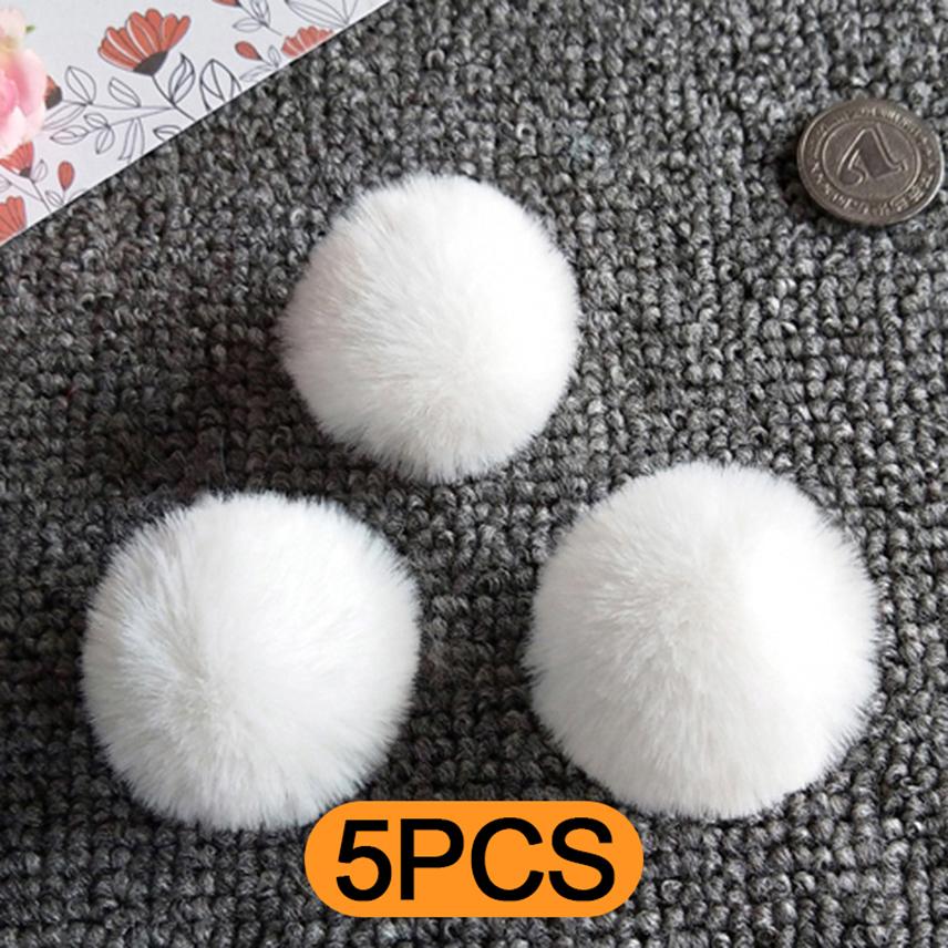 5pcs 4cm 5cm Faux Fur Pompom Fluffy Soft Balls DIY Hair Ball Pom Pom for Handicrafts Handmade Sewing Crafts Materials