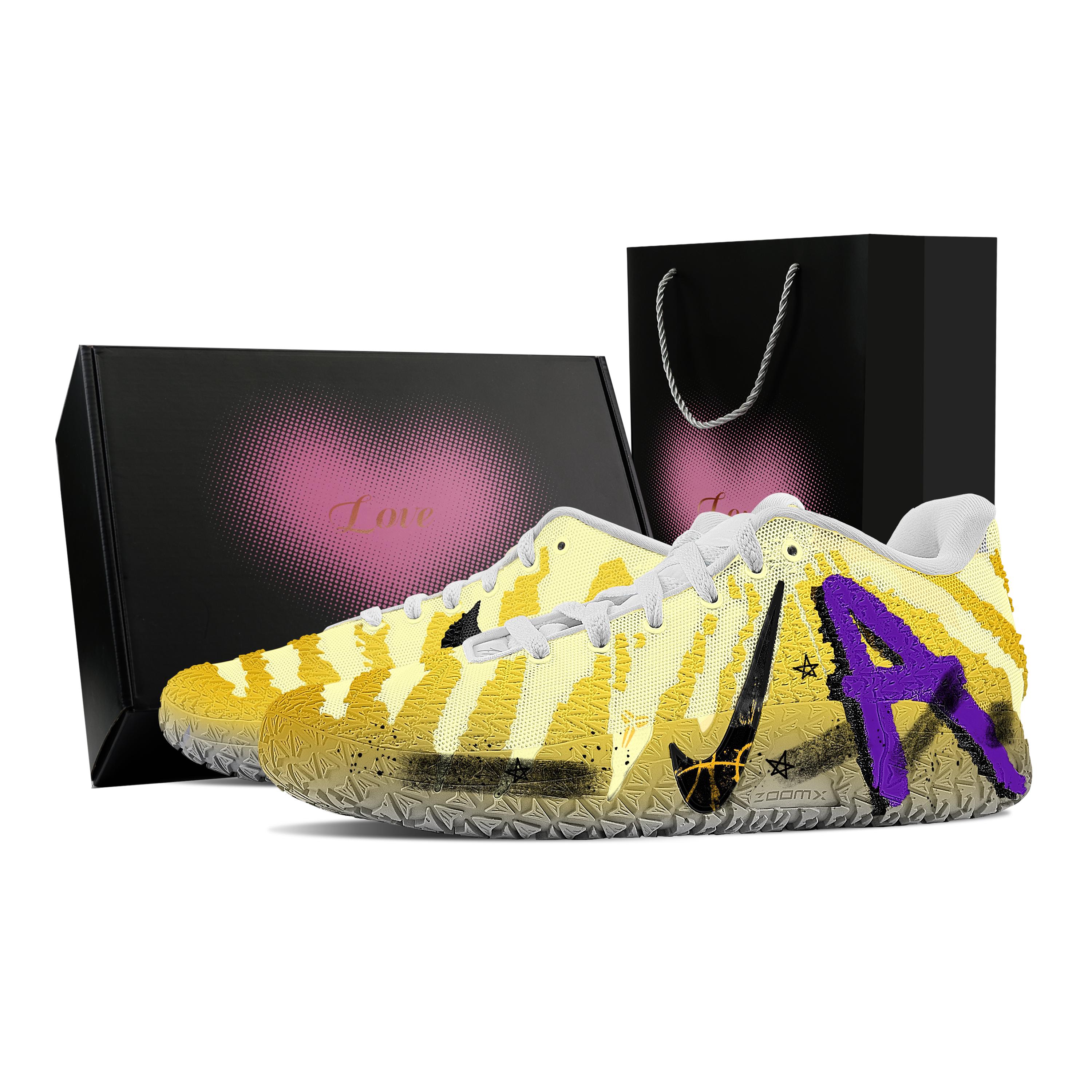 

Nike Ja Morant 3 Win Mamba, Heart Box Abrasion Resistant Low top Basketball Shoes Unisex Yellow Purple HF2794-100(Team773--) 46