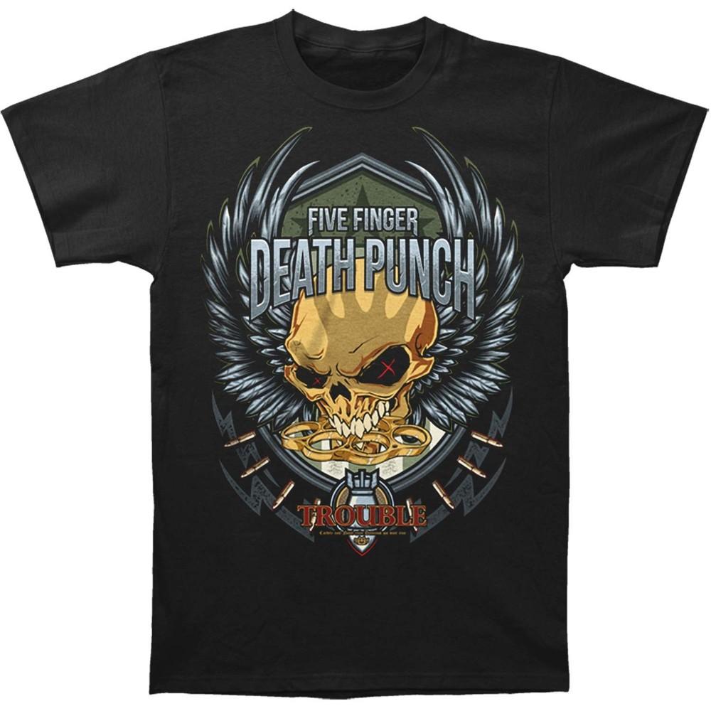 Five Finger Death Punch Trouble T-shirt X-Large Black Unisex T-Shirt XXXXL
